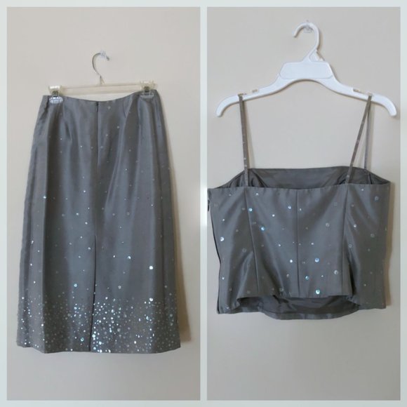 Elegant Formal Dress (2 piece), Silver sequence dress - Picture 2 of 10